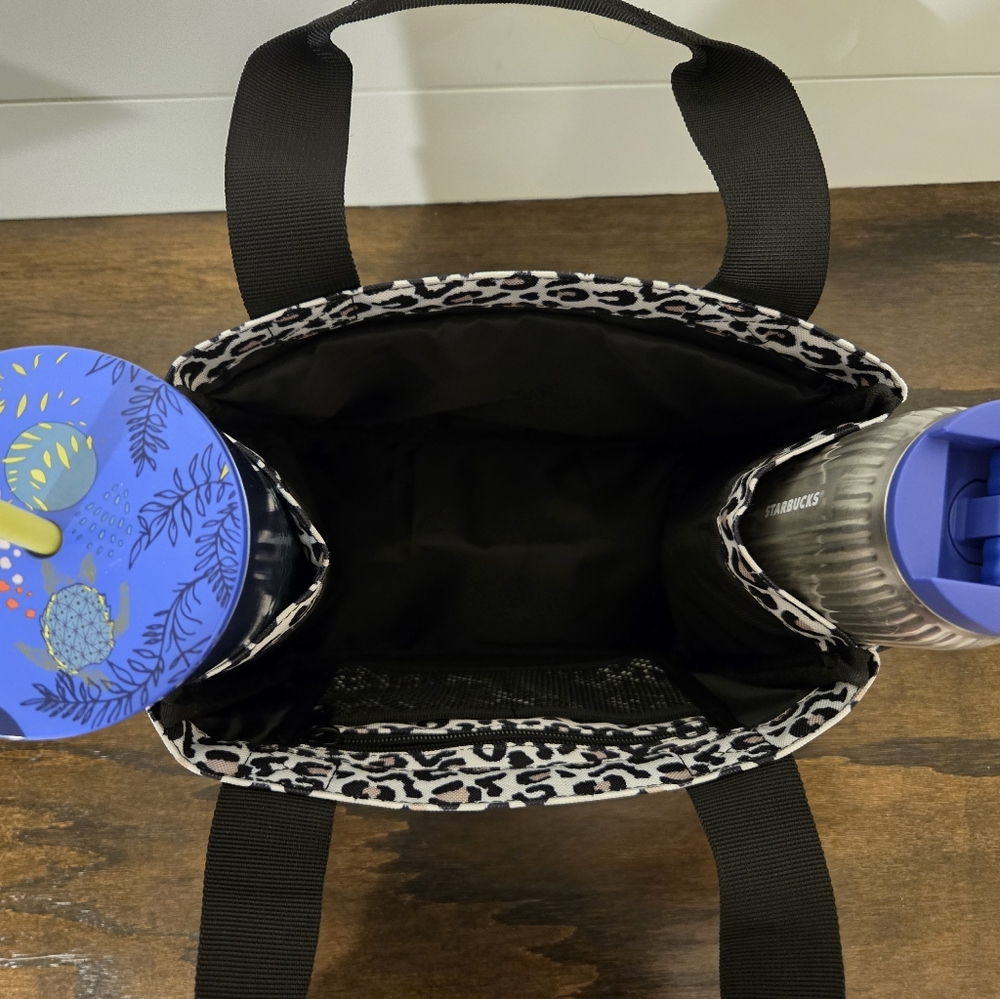 Wolfpak Black and Cream Leopard Print Tote Bag - Picture 5 of 6